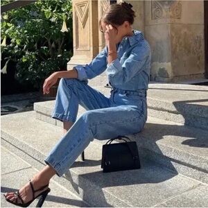 🤍 ZARA BLOGGER FAVORITE TRF LONG DENIM JUMPSUIT